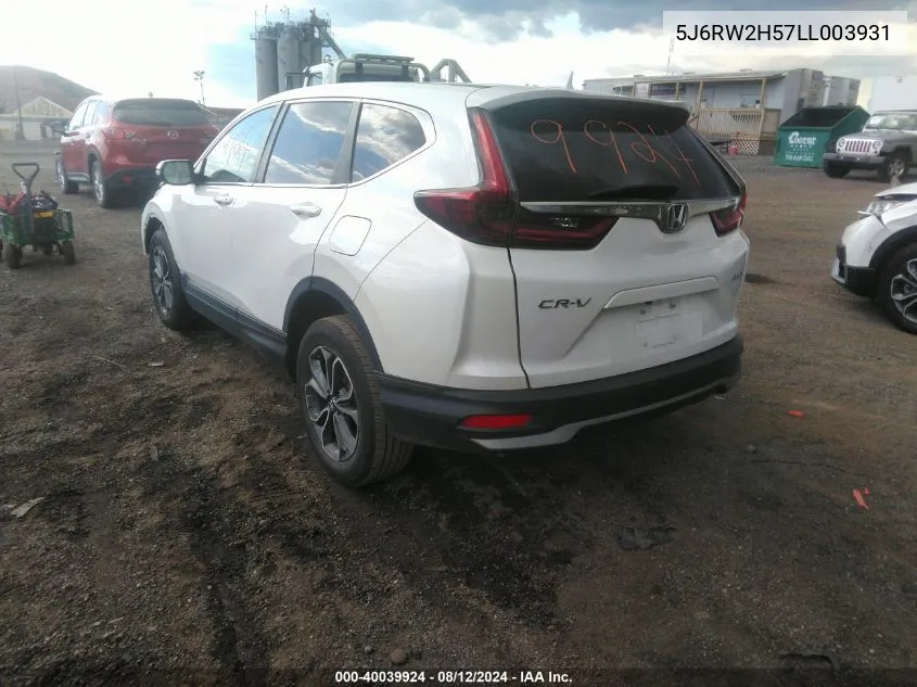 2020 Honda Cr-V Awd Ex VIN: 5J6RW2H57LL003931 Lot: 40039924