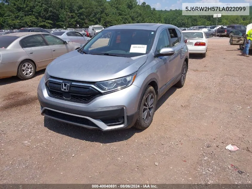 2020 Honda Cr-V Awd Ex VIN: 5J6RW2H57LA022099 Lot: 40040691