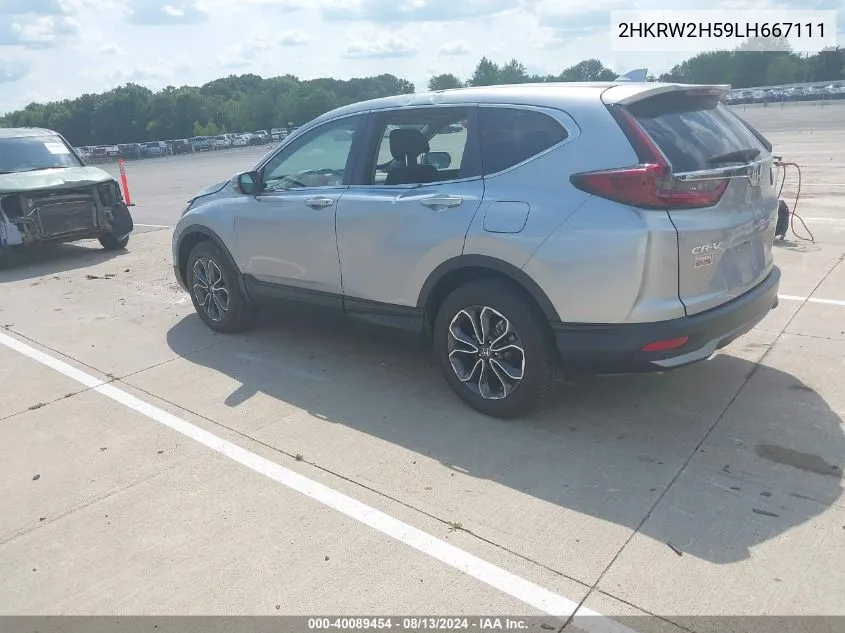 2020 Honda Cr-V Awd Ex VIN: 2HKRW2H59LH667111 Lot: 40089454