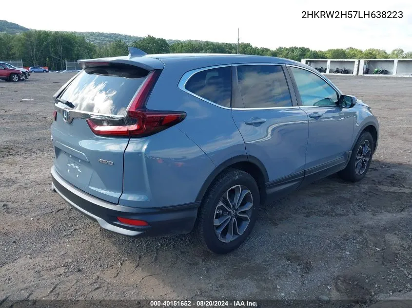 2020 Honda Cr-V Ex VIN: 2HKRW2H57LH638223 Lot: 40151652