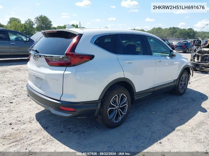 2020 Honda Cr-V Awd Ex VIN: 2HKRW2H51LH691676 Lot: 40157826