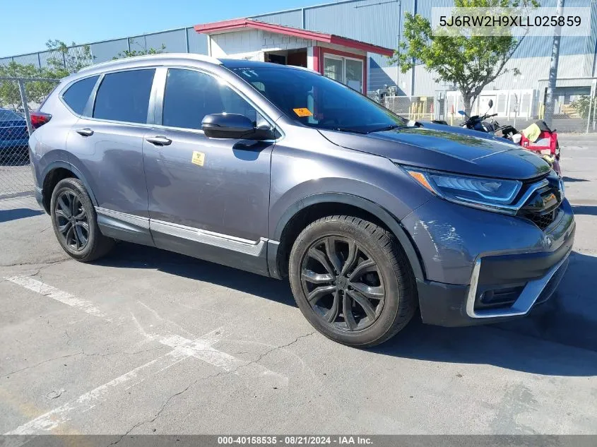 2020 Honda Cr-V Awd Touring VIN: 5J6RW2H9XLL025859 Lot: 40158535