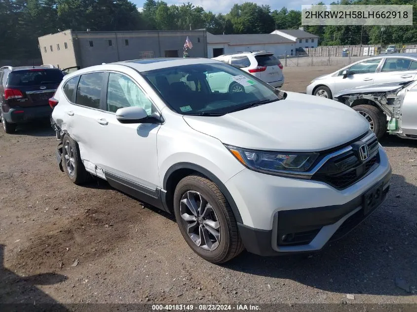 2020 Honda Cr-V Awd Ex VIN: 2HKRW2H58LH662918 Lot: 40183149