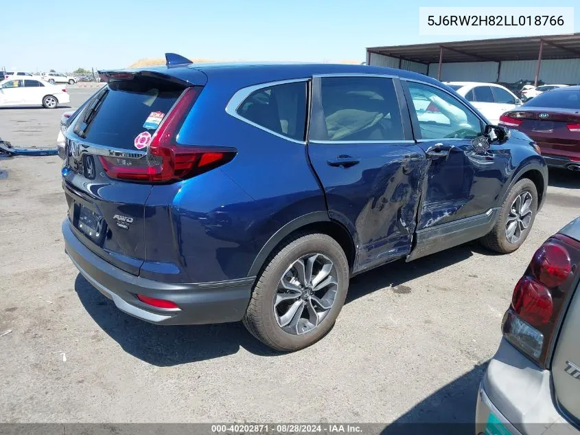 2020 Honda Cr-V Awd Ex-L VIN: 5J6RW2H82LL018766 Lot: 40202871