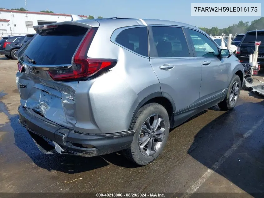 2020 Honda Cr-V Awd Ex VIN: 7FARW2H59LE016175 Lot: 40213006