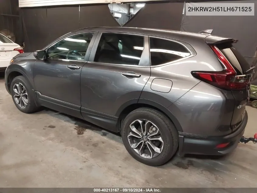 2020 Honda Cr-V Ex VIN: 2HKRW2H51LH671525 Lot: 40213167