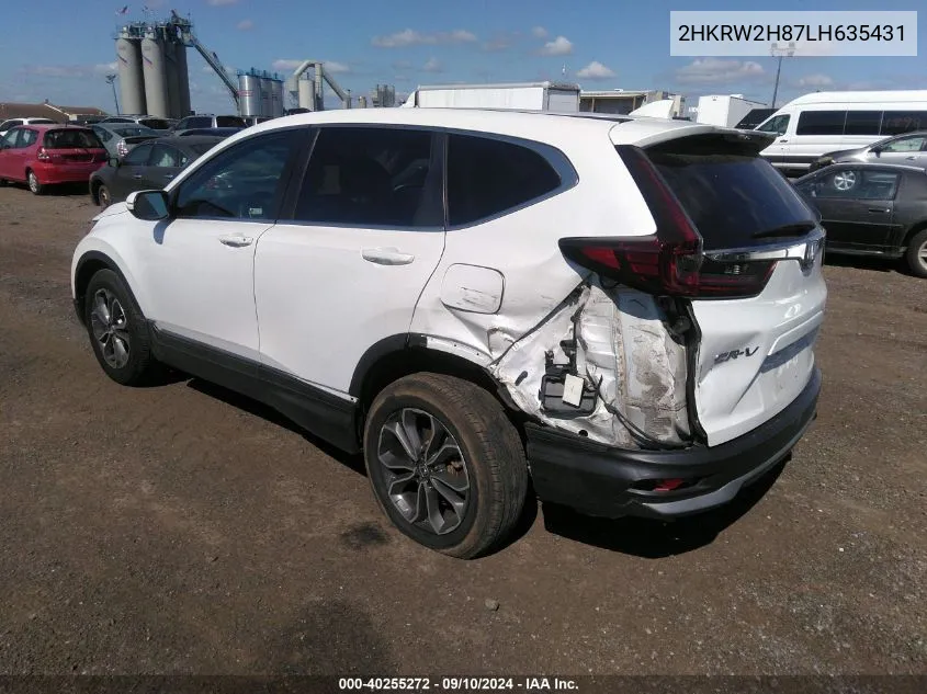 2020 Honda Cr-V Exl VIN: 2HKRW2H87LH635431 Lot: 40255272