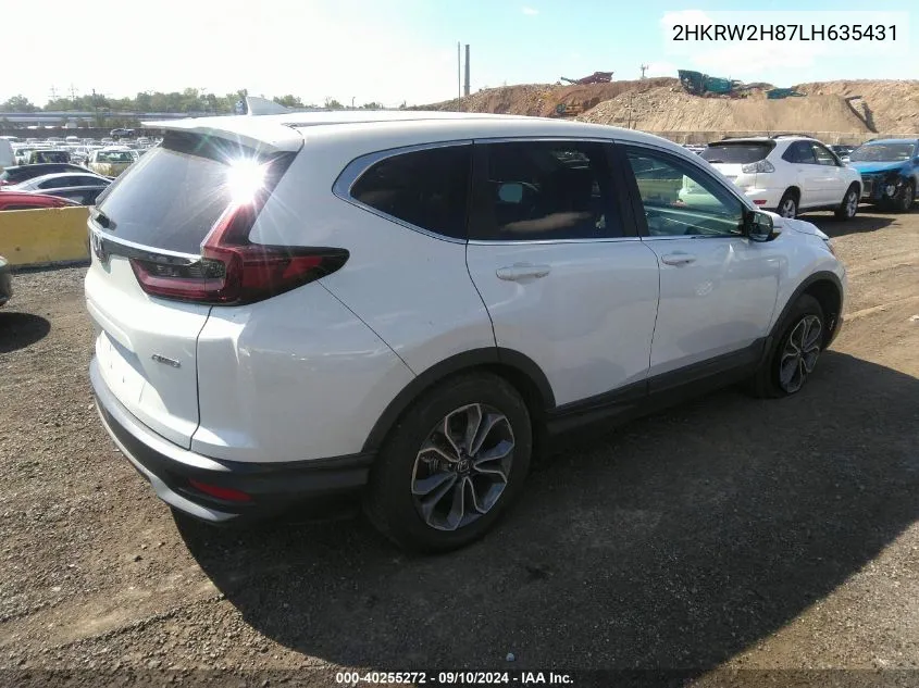 2020 Honda Cr-V Exl VIN: 2HKRW2H87LH635431 Lot: 40255272