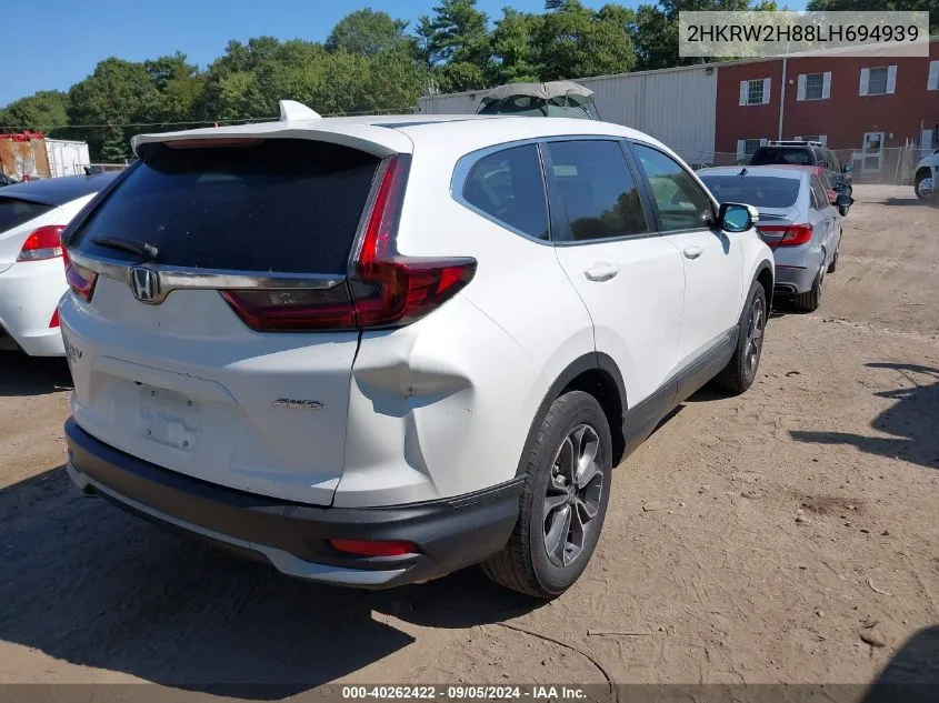 2HKRW2H88LH694939 2020 Honda Cr-V Awd Ex-L