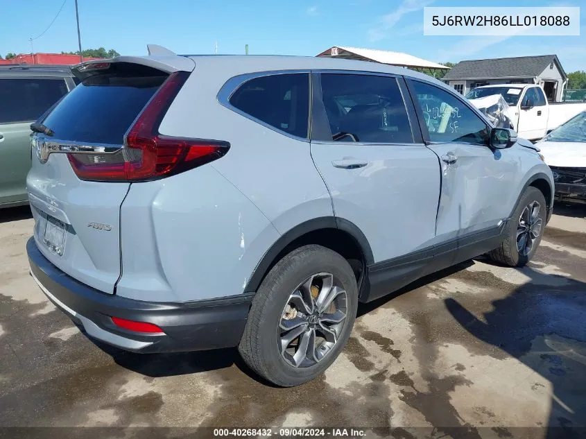 2020 Honda Cr-V Awd Ex-L VIN: 5J6RW2H86LL018088 Lot: 40268432