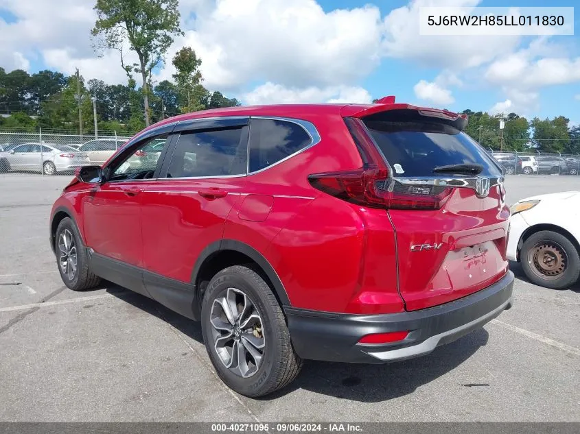 5J6RW2H85LL011830 2020 Honda Cr-V Awd Ex-L