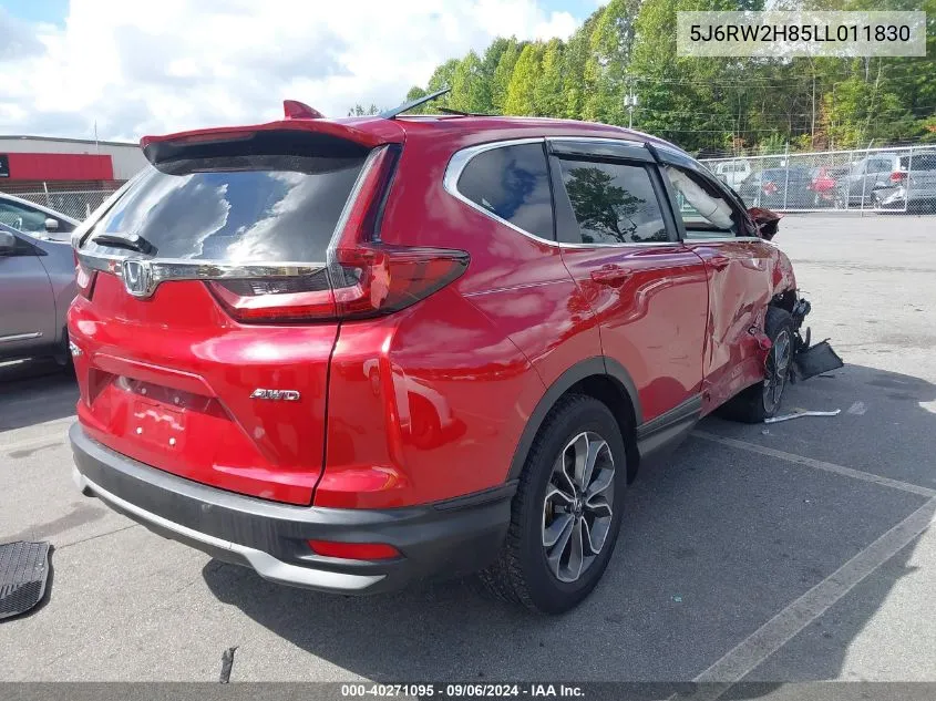 2020 Honda Cr-V Awd Ex-L VIN: 5J6RW2H85LL011830 Lot: 40271095