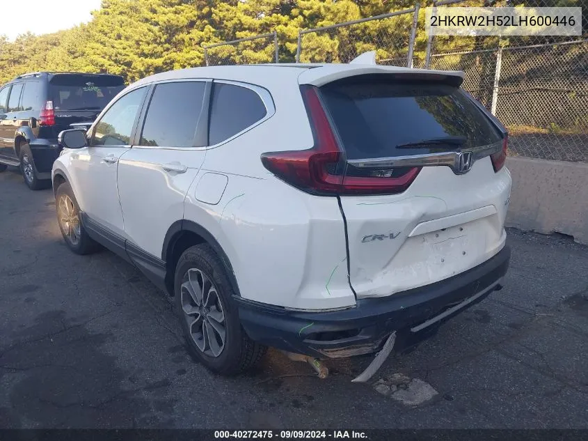 2020 Honda Cr-V Ex VIN: 2HKRW2H52LH600446 Lot: 40272475