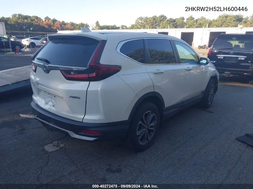 2020 Honda Cr-V Ex VIN: 2HKRW2H52LH600446 Lot: 40272475