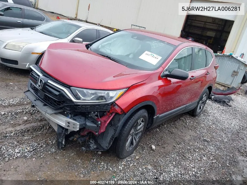 5J6RW2H27LA006281 2020 Honda Cr-V Awd Lx