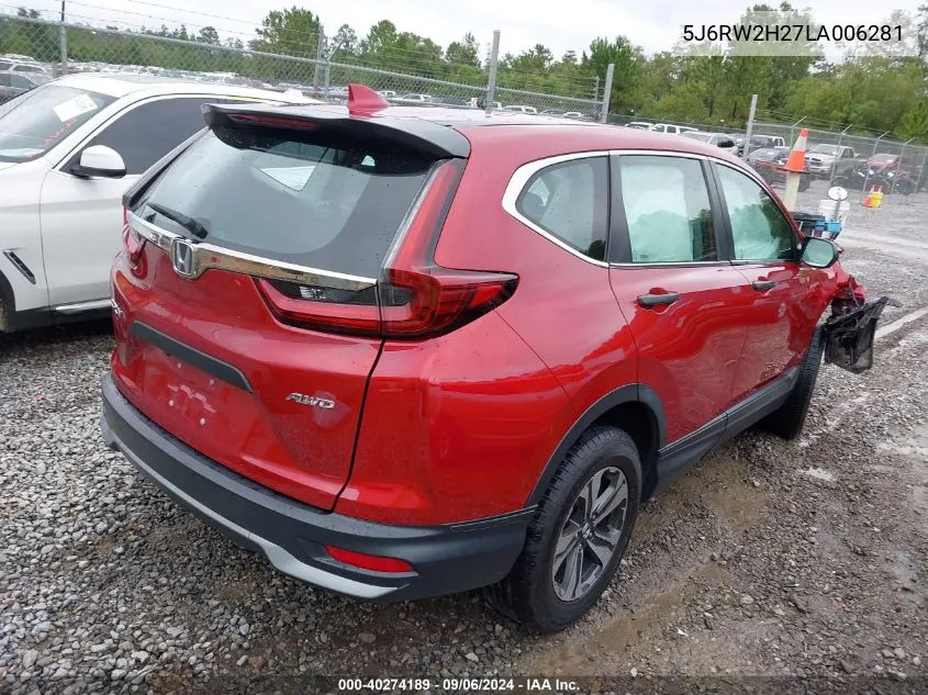 5J6RW2H27LA006281 2020 Honda Cr-V Awd Lx