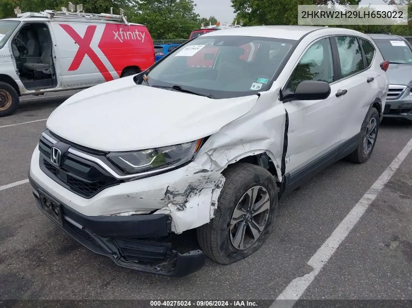 2020 Honda Cr-V Lx VIN: 2HKRW2H29LH653022 Lot: 40275024