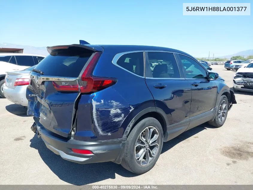 2020 Honda Cr-V 2Wd Ex-L VIN: 5J6RW1H88LA001377 Lot: 40275830