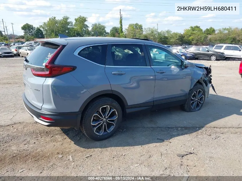 2HKRW2H59LH680411 2020 Honda Cr-V Awd Ex