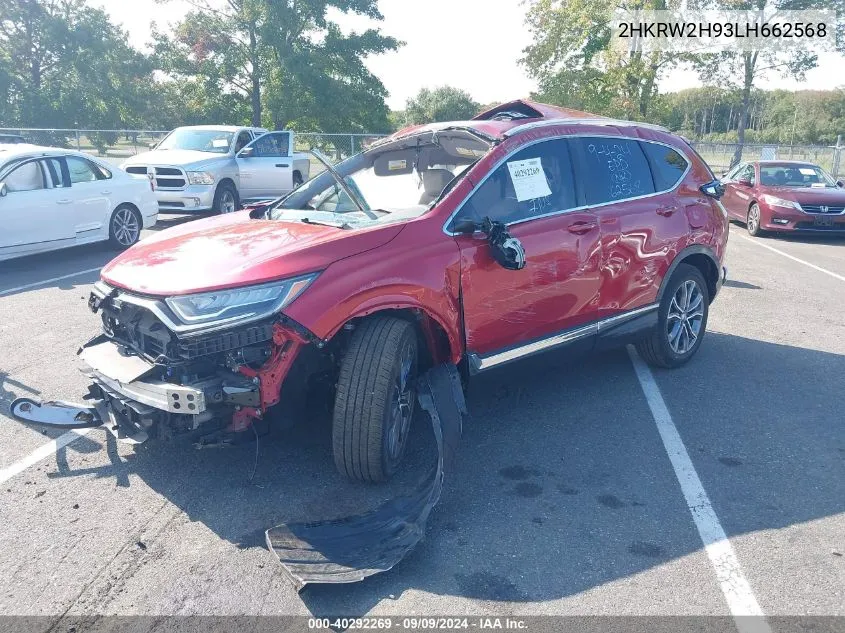 2020 Honda Cr-V Awd Touring VIN: 2HKRW2H93LH662568 Lot: 40292269