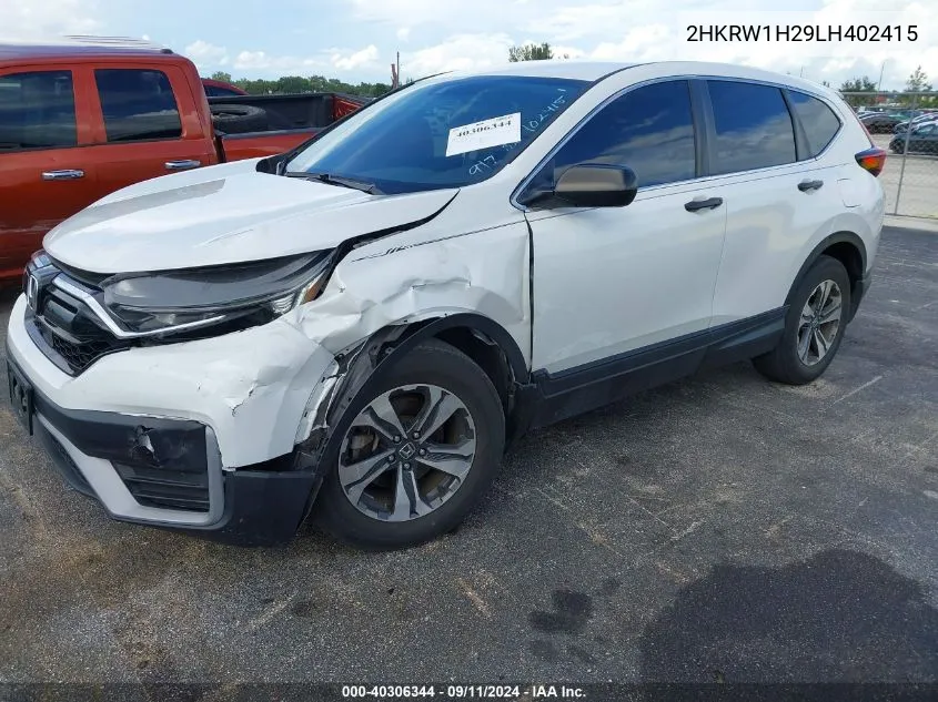 2HKRW1H29LH402415 2020 Honda Cr-V 2Wd Lx