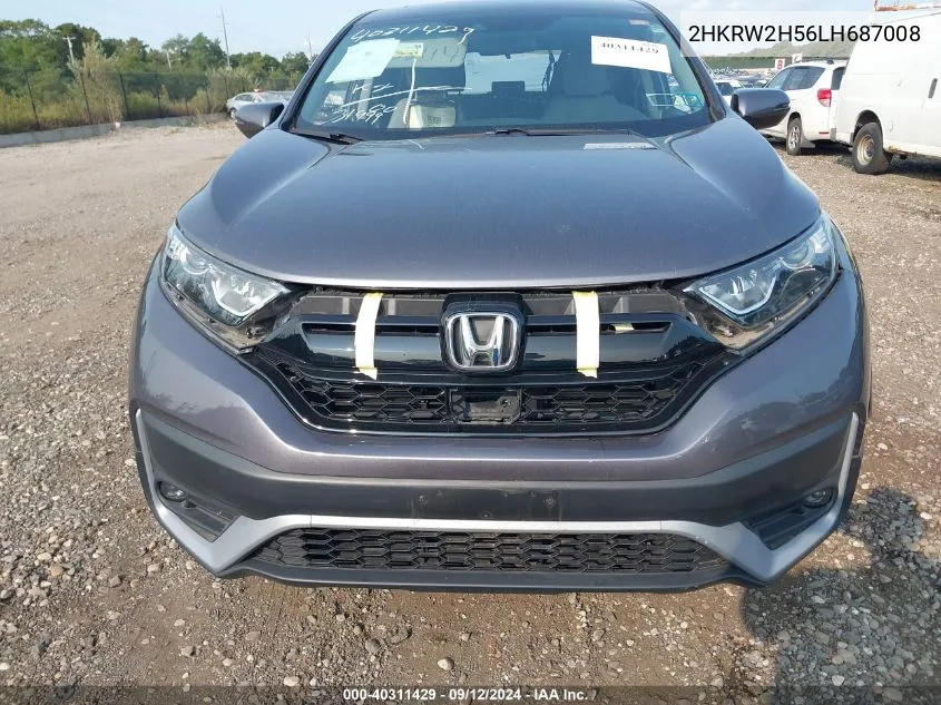 2020 Honda Cr-V Ex VIN: 2HKRW2H56LH687008 Lot: 40311429