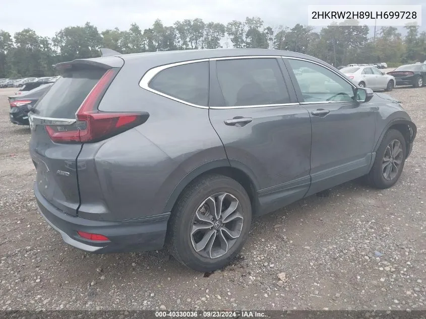 2HKRW2H89LH699728 2020 Honda Cr-V Awd Ex-L