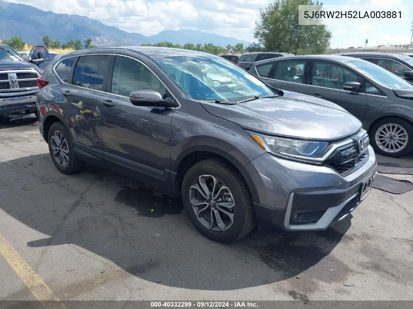 2020 Honda Cr-V Ex VIN: 5J6RW2H52LA003881 Lot: 40332299