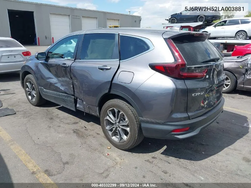 2020 Honda Cr-V Ex VIN: 5J6RW2H52LA003881 Lot: 40332299