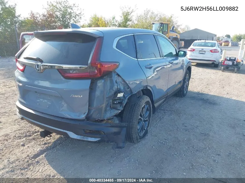 2020 Honda Cr-V Awd Ex VIN: 5J6RW2H56LL009882 Lot: 40334485