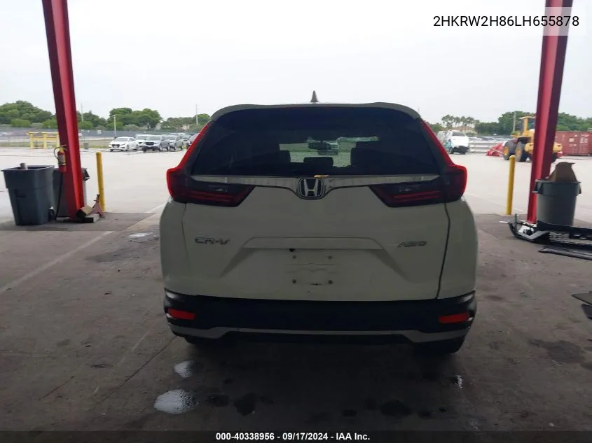 2020 Honda Cr-V Exl VIN: 2HKRW2H86LH655878 Lot: 40338956