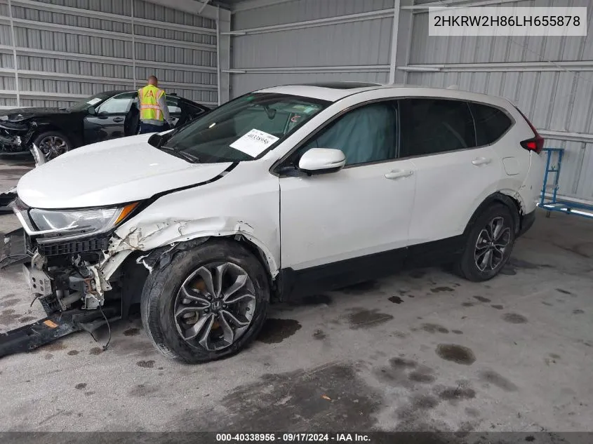 2020 Honda Cr-V Exl VIN: 2HKRW2H86LH655878 Lot: 40338956