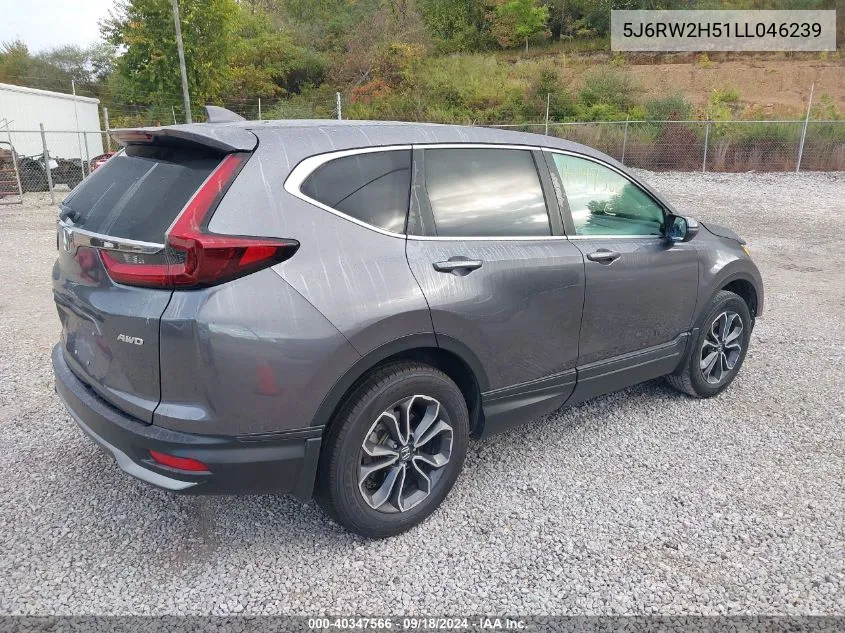 2020 Honda Cr-V Awd Ex VIN: 5J6RW2H51LL046239 Lot: 40347566