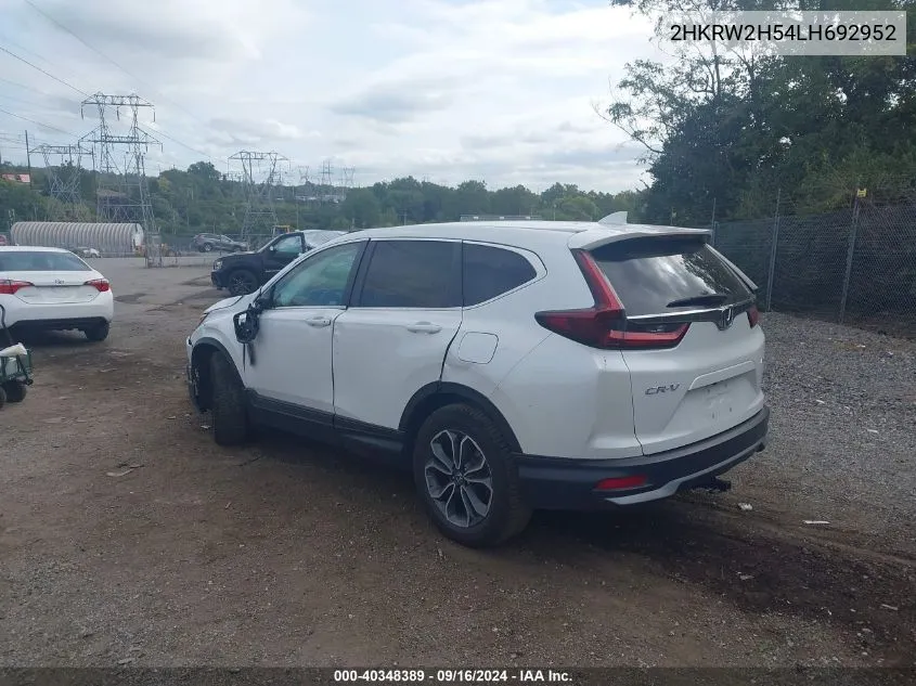 2HKRW2H54LH692952 2020 Honda Cr-V Awd Ex