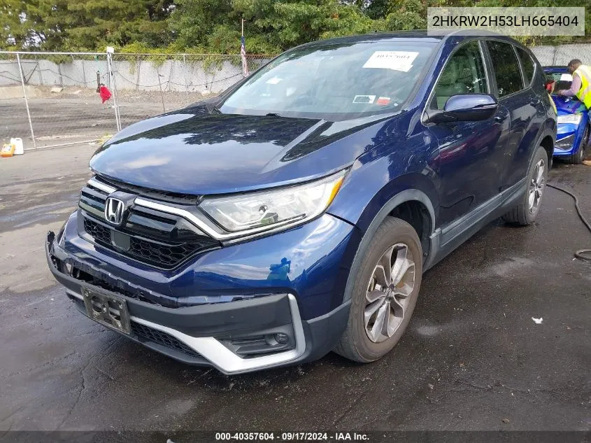 2020 Honda Cr-V Awd Ex VIN: 2HKRW2H53LH665404 Lot: 40357604