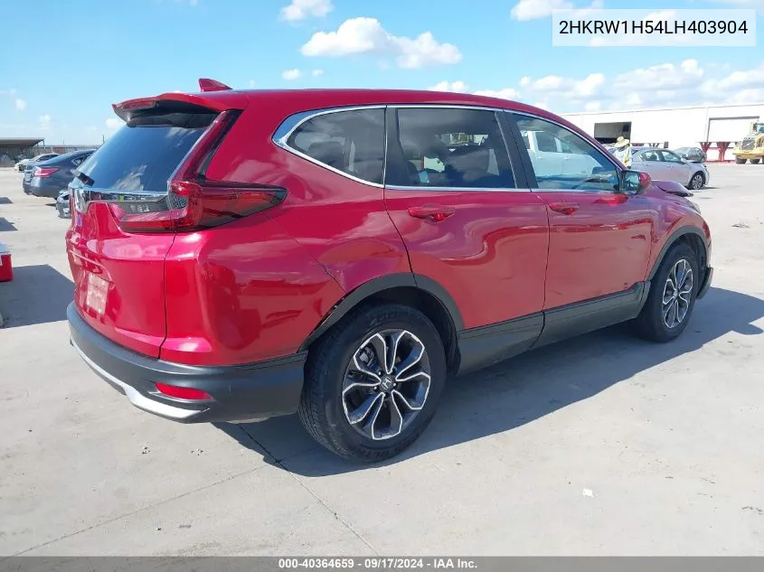 2020 Honda Cr-V 2Wd Ex VIN: 2HKRW1H54LH403904 Lot: 40364659