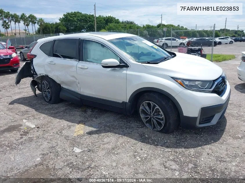 2020 Honda Cr-V 2Wd Ex-L VIN: 7FARW1H81LE023853 Lot: 40367574