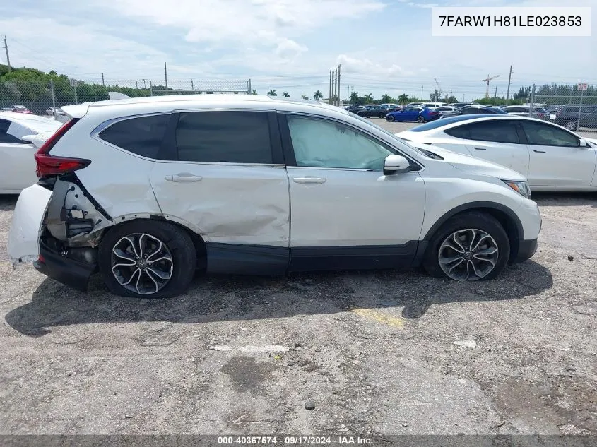 2020 Honda Cr-V 2Wd Ex-L VIN: 7FARW1H81LE023853 Lot: 40367574