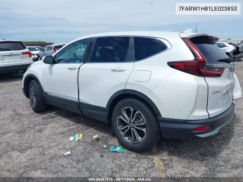 2020 Honda Cr-V 2Wd Ex-L VIN: 7FARW1H81LE023853 Lot: 40367574