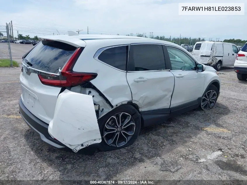 2020 Honda Cr-V 2Wd Ex-L VIN: 7FARW1H81LE023853 Lot: 40367574