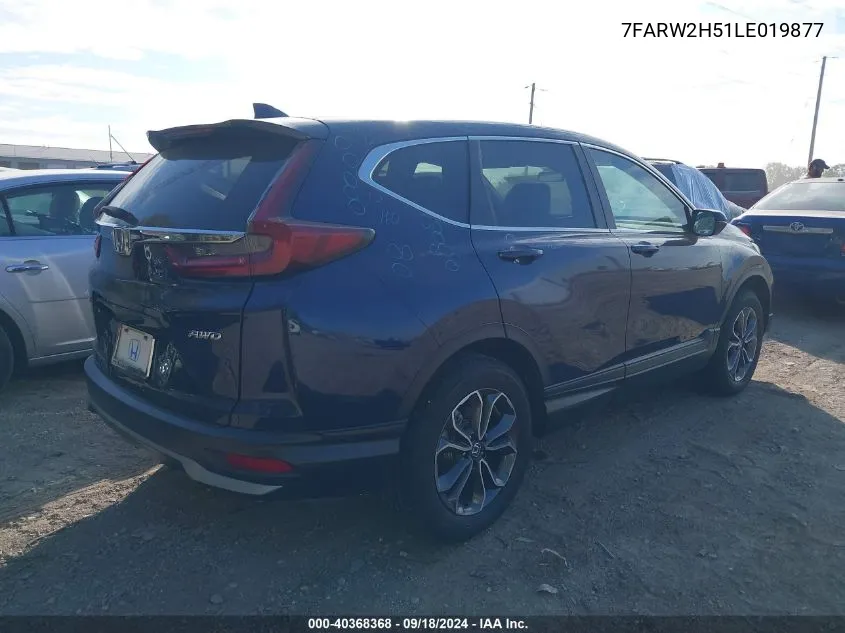 2020 Honda Cr-V Ex VIN: 7FARW2H51LE019877 Lot: 40368368