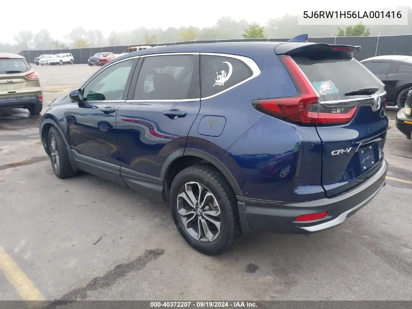 2020 Honda Cr-V 2Wd Ex VIN: 5J6RW1H56LA001416 Lot: 40372207