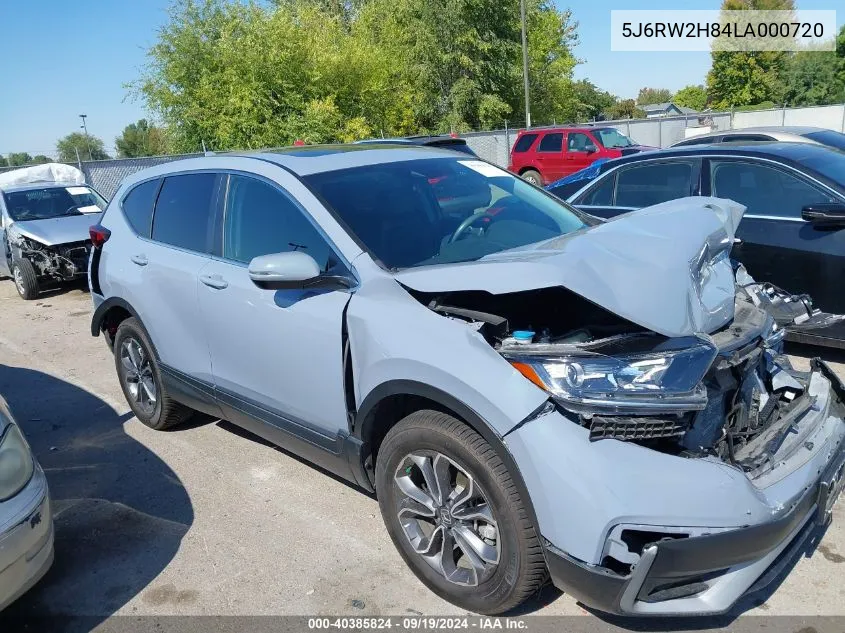 2020 Honda Cr-V Awd Ex-L VIN: 5J6RW2H84LA000720 Lot: 40385824