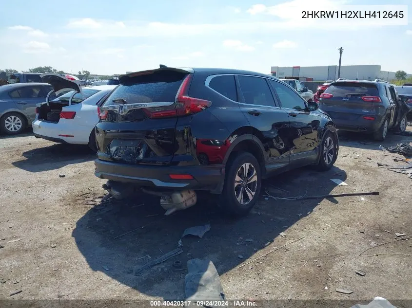 2020 Honda Cr-V 2Wd Lx VIN: 2HKRW1H2XLH412645 Lot: 40420317