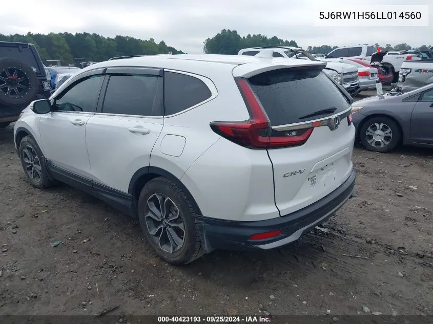 2020 Honda Cr-V 2Wd Ex VIN: 5J6RW1H56LL014560 Lot: 40423193