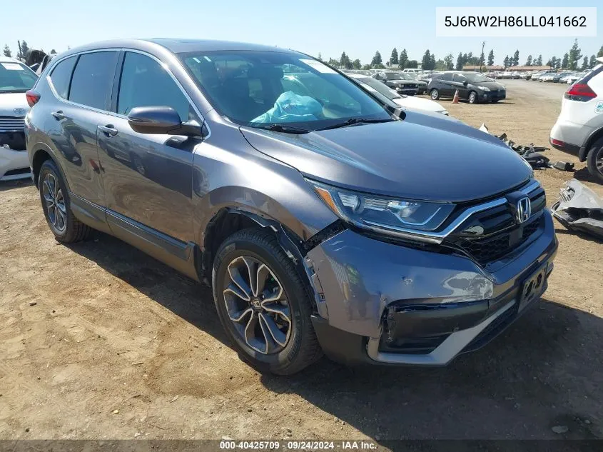 2020 Honda Cr-V Awd Ex-L VIN: 5J6RW2H86LL041662 Lot: 40425709