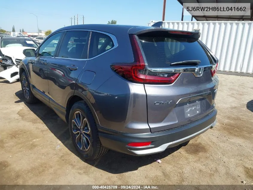 2020 Honda Cr-V Awd Ex-L VIN: 5J6RW2H86LL041662 Lot: 40425709