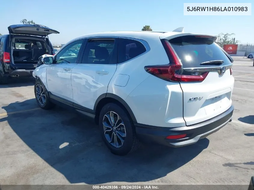 2020 Honda Cr-V 2Wd Ex-L VIN: 5J6RW1H86LA010983 Lot: 40429356