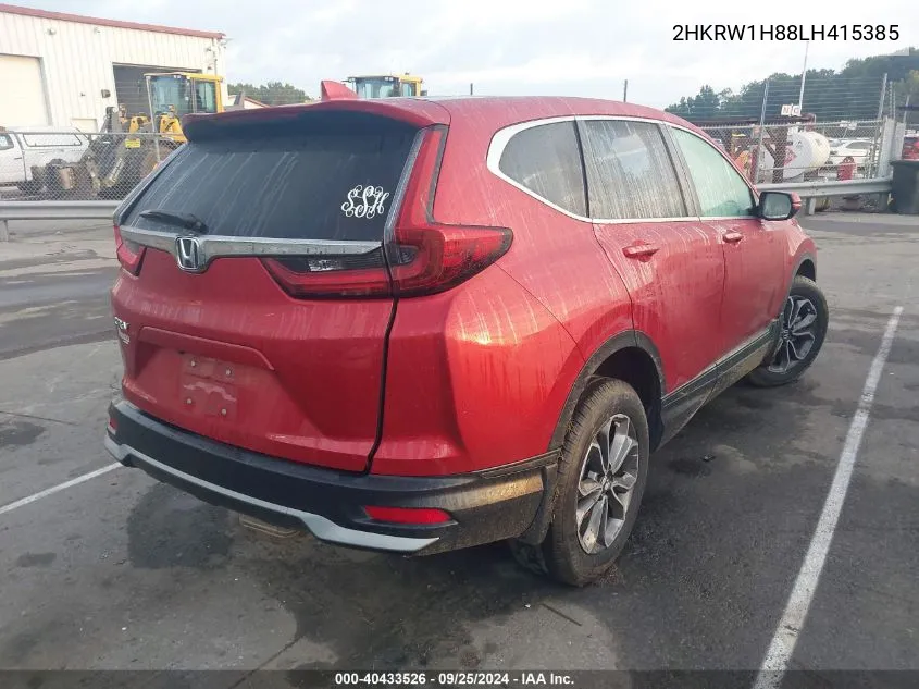 2020 Honda Cr-V 2Wd Ex-L VIN: 2HKRW1H88LH415385 Lot: 40433526