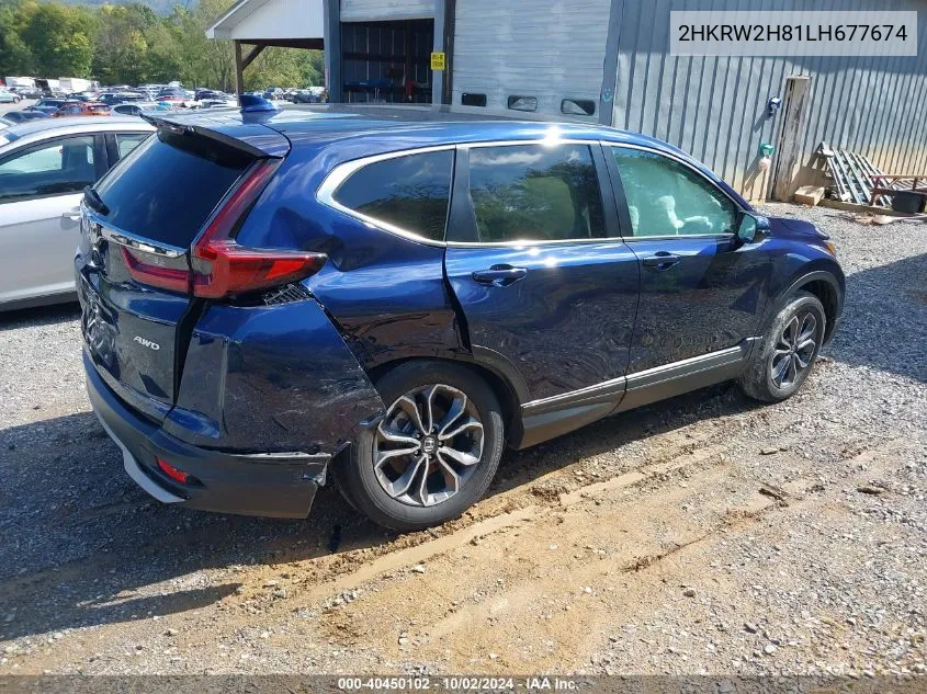 2020 Honda Cr-V Awd Ex-L VIN: 2HKRW2H81LH677674 Lot: 40450102